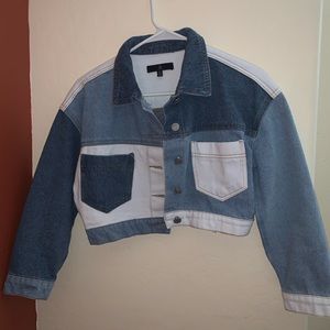 Misguided Petite Cropped Multiple Denim Jacket